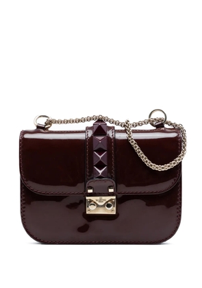Valentino Garavani Pre-Owned 2000-2017 Small Patent Rockstud Glam Lock crossbody bag - Red