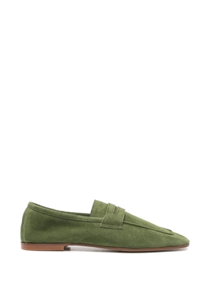 SOPHIQUE square-toe suede loafers - Green
