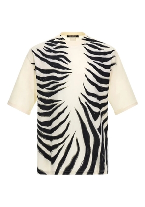 Roberto Cavalli zebra-print T-shirt - White