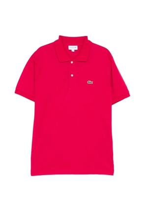 Lacoste logo-patched short-sleeve polo shirt - Pink