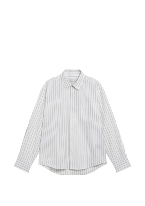 AMI Paris striped button-down boxy-fit shirt - White