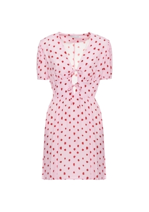 MAR DE MARGARITAS Atena floral-print tie-front mini dress - Pink
