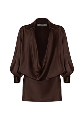 Nineminutes The Mona draped mini dress - Brown
