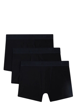 Lacoste logo-print cotton boxers (set of three) - Black