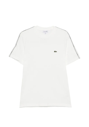 Lacoste logo-patch tape-detail T-shirt - White
