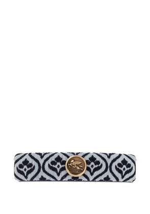 ETRO floral-jacquard hair clip - Grey