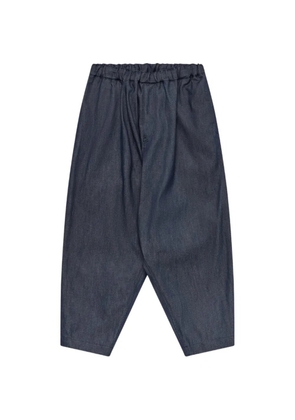 Comme Des Garçons Black elasticated-waistband dropped-crotch trousers - Blue