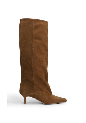 Gisel Moire 50mm Lory suede knee-high boots - Brown
