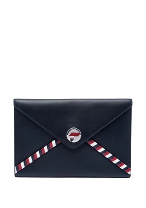 CHANEL Pre-Owned 2016-2017 Lambskin Airlines Envelope clutch bag - Blue