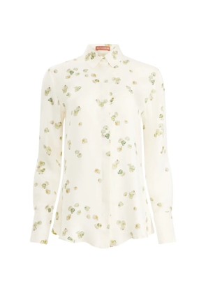 Altuzarra petal-print silk shirt - Neutrals