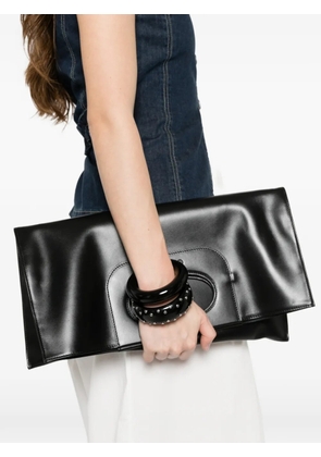Gherardini Piattina leather clutch bag - Black
