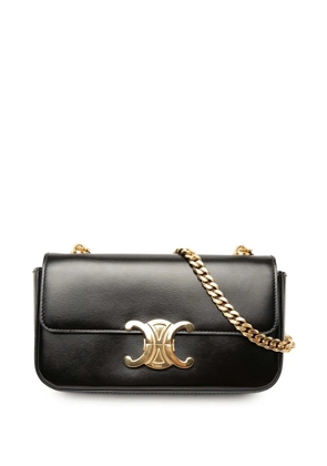 Celine Pre-Owned 2022 Shiny Calfskin Claude Chain shoulder bag - Black