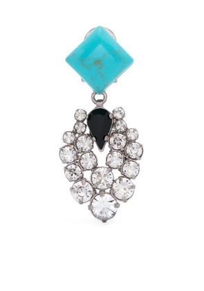 Maison Margiela rhinestone-embellished single drop earring - Blue
