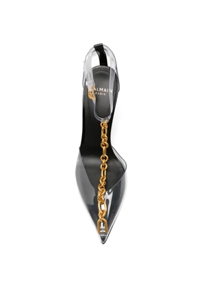 Balmain chain-link transparent pumps - White