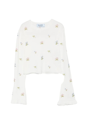 Blugirl floral-embroidered T-shirt - White