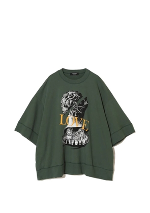 Undercover Love Statue graphic-print T-shirt - Green
