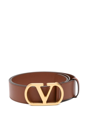 Valentino Garavani V-logo leather belt - Brown