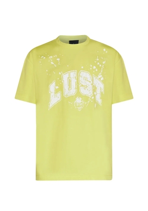 John Richmond slogan-print T-shirt - Yellow