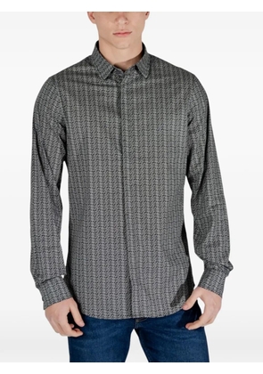 Armani Exchange geometric-print shirt - Grey