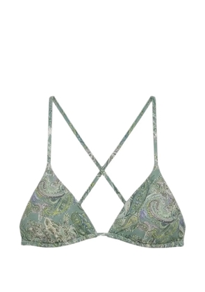 Del Maar Lariaqui paisley-print bikini top - Green