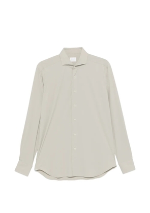 Xacus spread-collar long-sleeve shirt - Neutrals