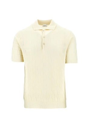 gallia textured-knit short-sleeve polo shirt - Neutrals