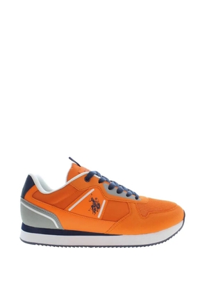 U.S. POLO ASSN. logo-patch lace-up sneakers - Orange