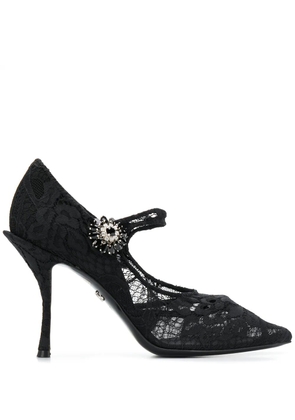 Dolce & Gabbana Mary Jane lace pumps - Black