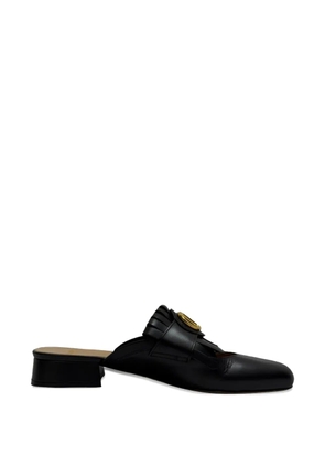 Valentino Garavani Pre-Owned Late 2010s VLogo kiltie mules - Black
