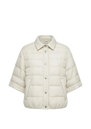 Peserico quilted cropped-sleeve jacket - White