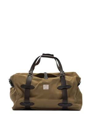 Filson leather-trim cotton duffle bag - Brown