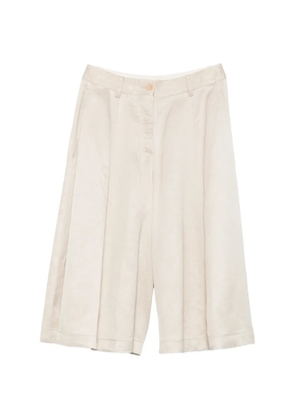 Semicouture Breanna pleated wide-leg shorts - Neutrals