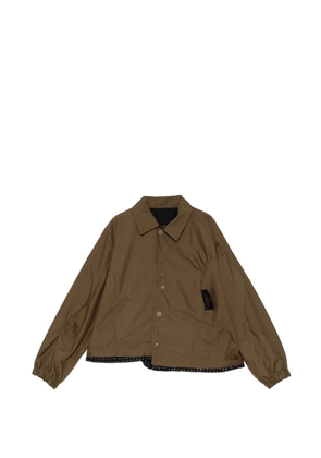 Undercover logo-patch cropped jacket - Green