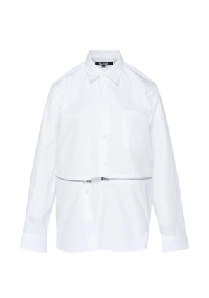 Comme Des Garçons Black zip-embellished shirt - White