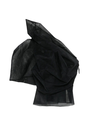Rick Owens asymmetric draped top - Black