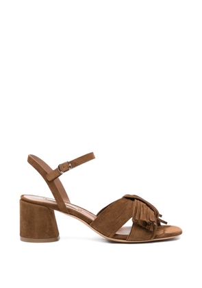 Casadei fringe-detail knotted sandals - Brown