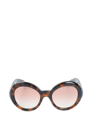 Prada Eyewear tortoiseshell-effect round-frame sunglasses - Brown