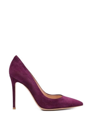 Gianvito Rossi pointed-toe suede pumps - Purple