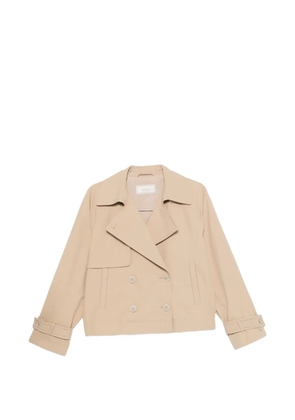 Peserico double-breasted cropped jacket - Neutrals