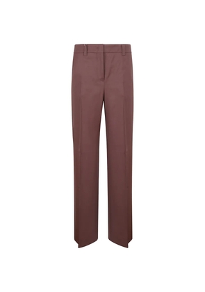 Incotex pressed-crease straight-leg trousers - Brown