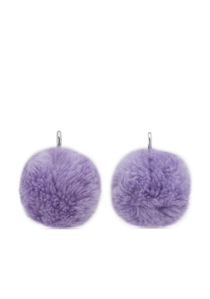 Marni pom-pom drop earrings - Purple