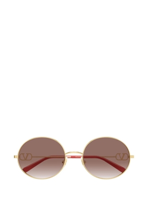 VALENTINO GARAVANI EYEWEAR VLogo round-frame sunglasses - Gold