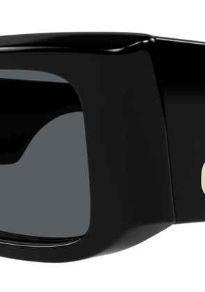 VALENTINO GARAVANI EYEWEAR VLogo rectangle-frame sunglasses - Black