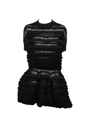 CFCL Pottery puff-sleeved mini dress - Black