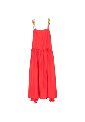 Mira Mikati flower straps dress - Red