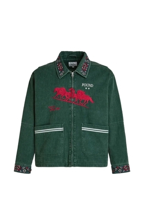 FOUND Jockey Club embroidered jacket - Green