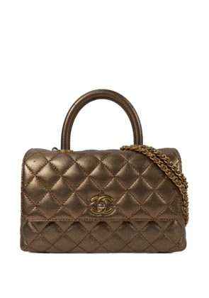 CHANEL Pre-Owned Coco Handle quilted leather tote bag - Gold