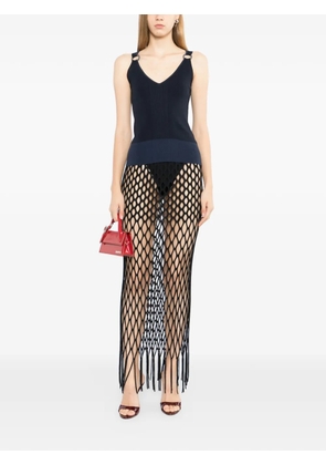 CHANEL Pre-Owned ring-detail tank top - Black