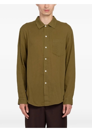 Séfr Leo slub-texture shirt - Green