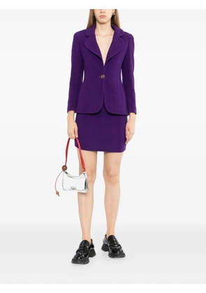 CHANEL Pre-Owned Single-breasted tweed suit set - Purple